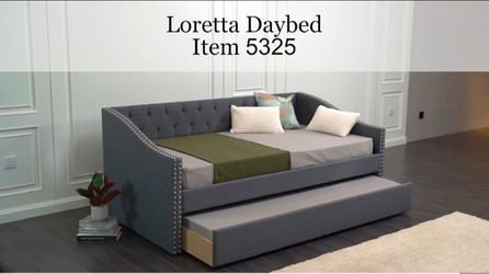 ❇️ DayBed, No Including Mattresses, Gray Color, Fabric Upholstered, New in the Box