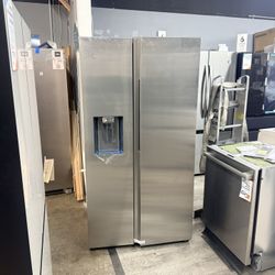 🔥 Samsung - 22 cu. ft. Side-by-Side Counter Depth Smart Refrigerator with All-Around Cooling - Stainless Steel🔥