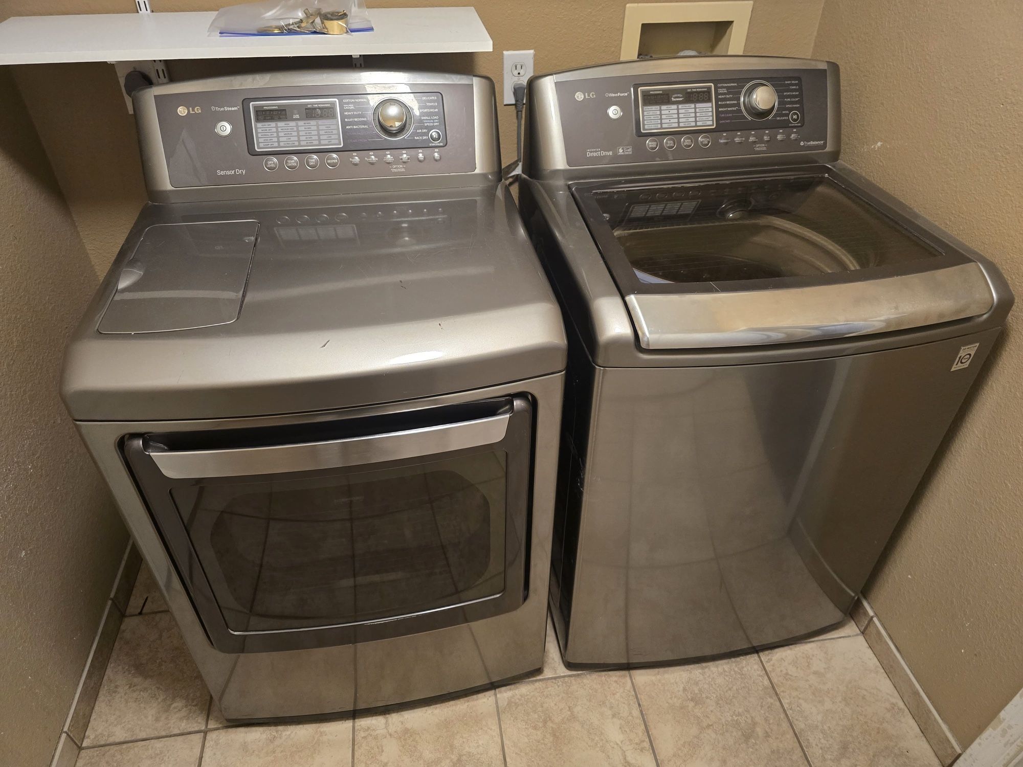 LG Top load Electric Washer And dryer