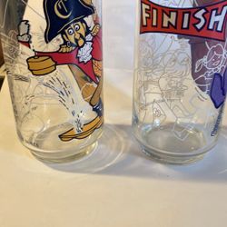 VINTAGE 1977 McDonald's Collector Glasses (Captain Crook & Grimace)
