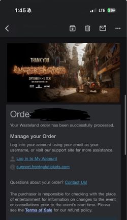Wasteland rave ticket