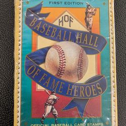 First Edition HOF Baseball Hall of Fame Heroes Official Baseball Card Stamps