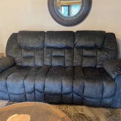 Ashley Furniture Signature Reclining Couch & Love Seat (4 Recliners Total)