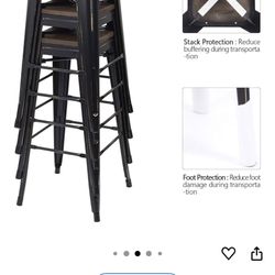 Set Of 4 Bar Stools 