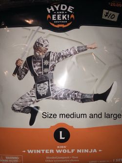 Wolf Ninja Halloween Costume NEW