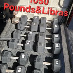 BLACK FRIDAY & SAVE.  Hex Dumbells SET  75s To 100s. Delivery For Extra ( 1050 POUNDS TOTAL)
$900 - NOT SOLD SEPARATELY 