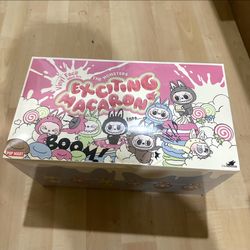 NEW FACTORY SEAL authentic Pop mart Popmart labubu exciting macaron full set pendant plush case