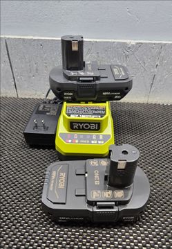 Ryobi battery  and  charger