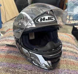 His and Her motorcycle helmets