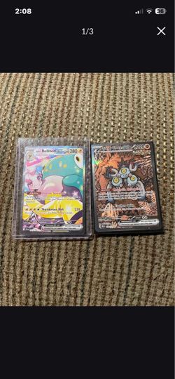 2 Pokemon Cards (Iono’s Bellibolt ex #183 & Sandy Shocks ex #159)