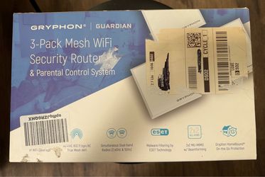 Gryphon /Guardian 3-Pack Mesh WiFi Security Router and Parental Control