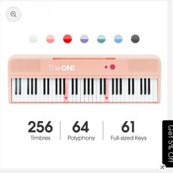 The ONE COLOR Smart Keyboard, Portable and Light up Keyboard with Bluetooth for Beginners