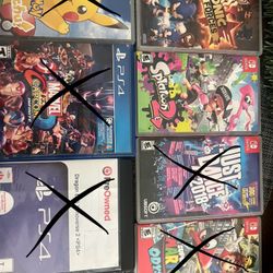 Nintendo Games (Look Description)
