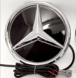 Mirror Car Led Grill Logo Emblem Badge Light For Mercedes Benz GLC GLS GLE 15-19