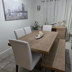 DINING SET ,  TABLE , CHAIR , BENCHE