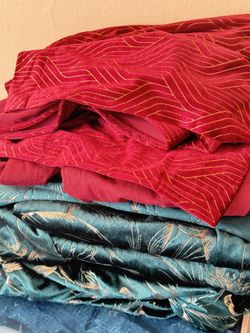 Curtains Green velvet