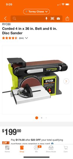 Corded 4inx36 Belt And 6in Dic Sander