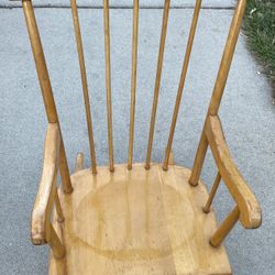 Cutest Child’s 1960’s Antique Wood Rocking Chair