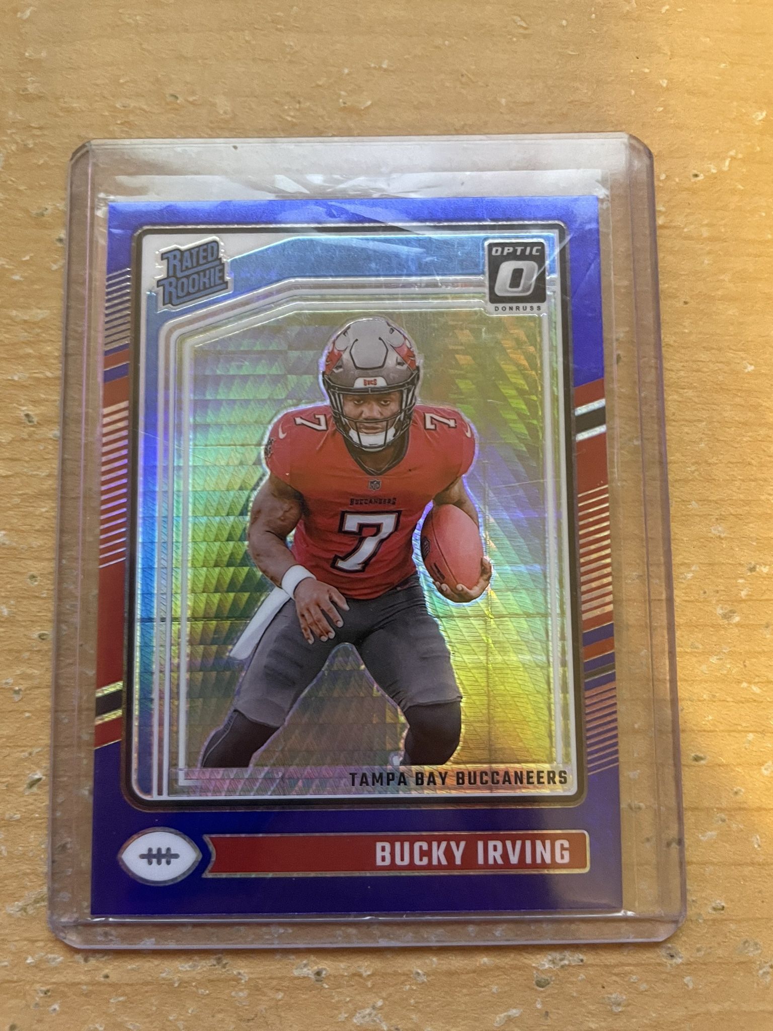2024 Panini Donruss Optic - Rated Rookie Bucky Irving #216 Blue Hyper Prizm (RC)
