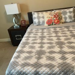 Bed Frame And Side Tables (comes With Mattress)