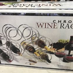Chrome wine rack