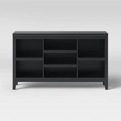 3CHT             32" Carson  Horizontal Bookcase with Adjustable Shelves/ Black/ Threshold