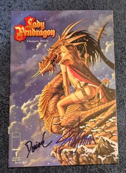 LADY PENDRAGON VOL 3 # 1 APRIL 1999 SIGNED x2 DORIAN STINSMAN IMAGE COMICS NM