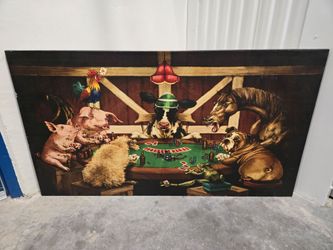 Decor / Farm animals playing poker
