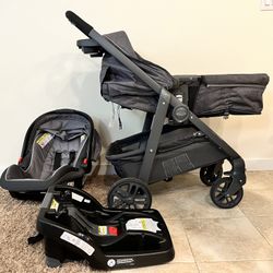 Car Seat & Stroller With Base Graco
