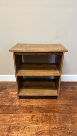 Small Wood Bookshelf with Two Shelves