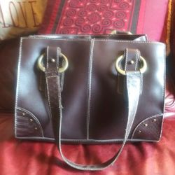 Brown Leather Apt 9 Handbag