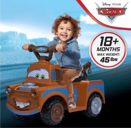 Disney Pixar Cars Mater Kids Ride-On Toy