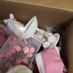 I have a box 12x12x12 full of baby girl craft stuff for a baby shower or diaper cake. 