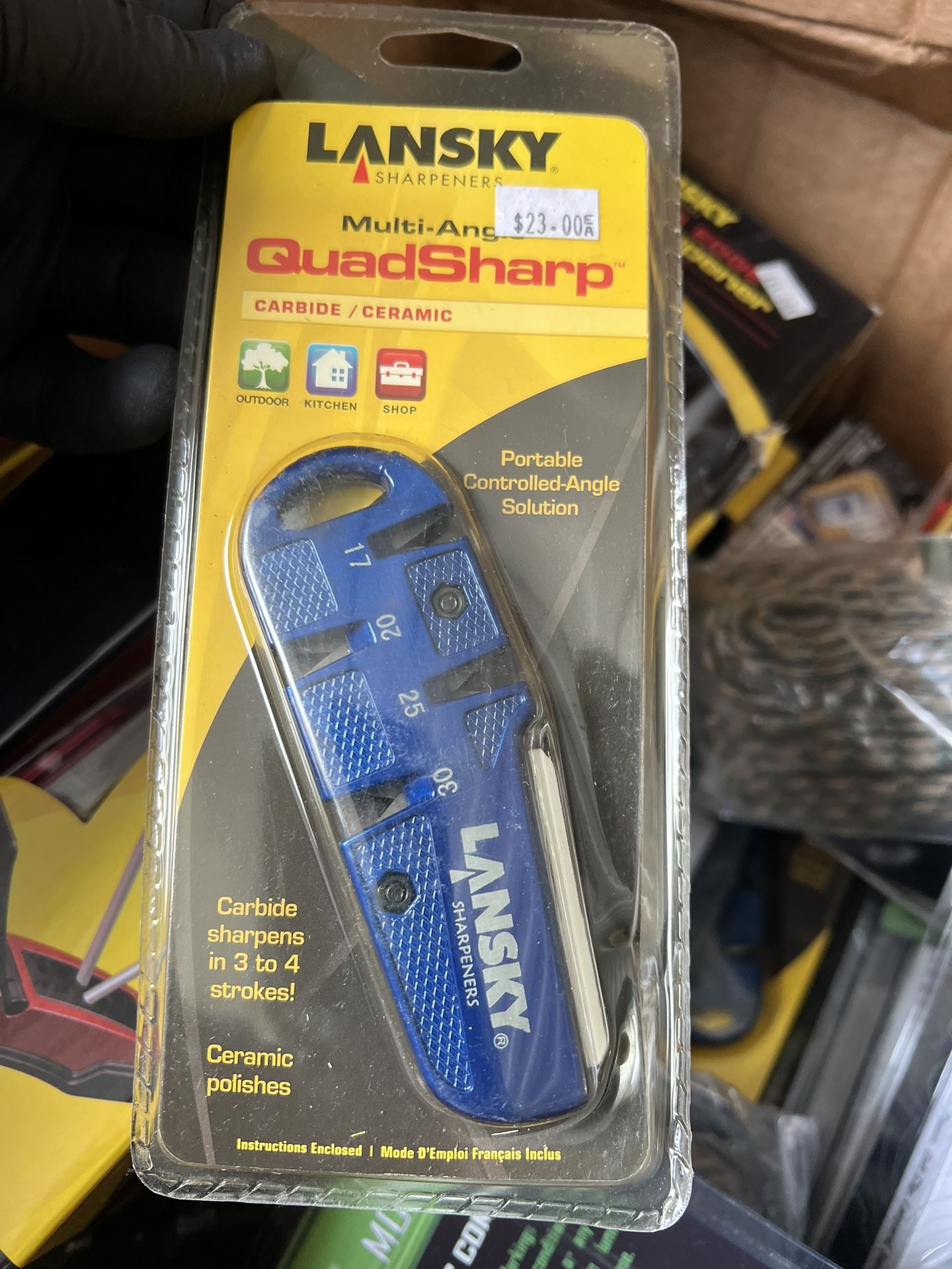 Lansky QuadSharp Multi-Angle Knife Sharpener - Portable & Precise!