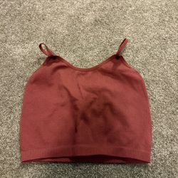 burnt orange cropped tank