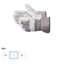 Leather Work Gloves L