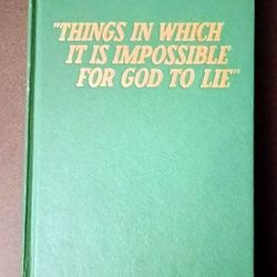Things in Which It Is Impossible For God To Lie 1965 1st Edition HC Watchtower Vintage Collectible Original 