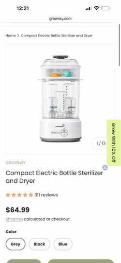 Compact Electric Bottle Sterilizer and Dryer