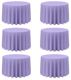 🚨 6 Lavender Floor-Length Tablecloths — Great Condition, $30 Firm!