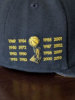 LAKERS 16 Championship Years Hat -Shown on it's side!