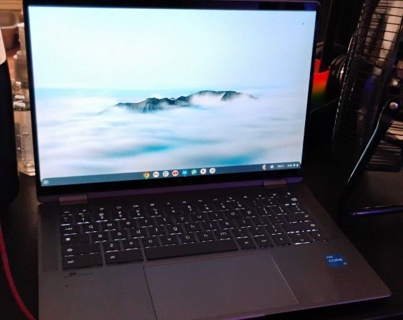 HP - 2-in-1 14" Touch-Screen Convertible Chromebook Plus Laptop with Google AI - Intel Core i3 -