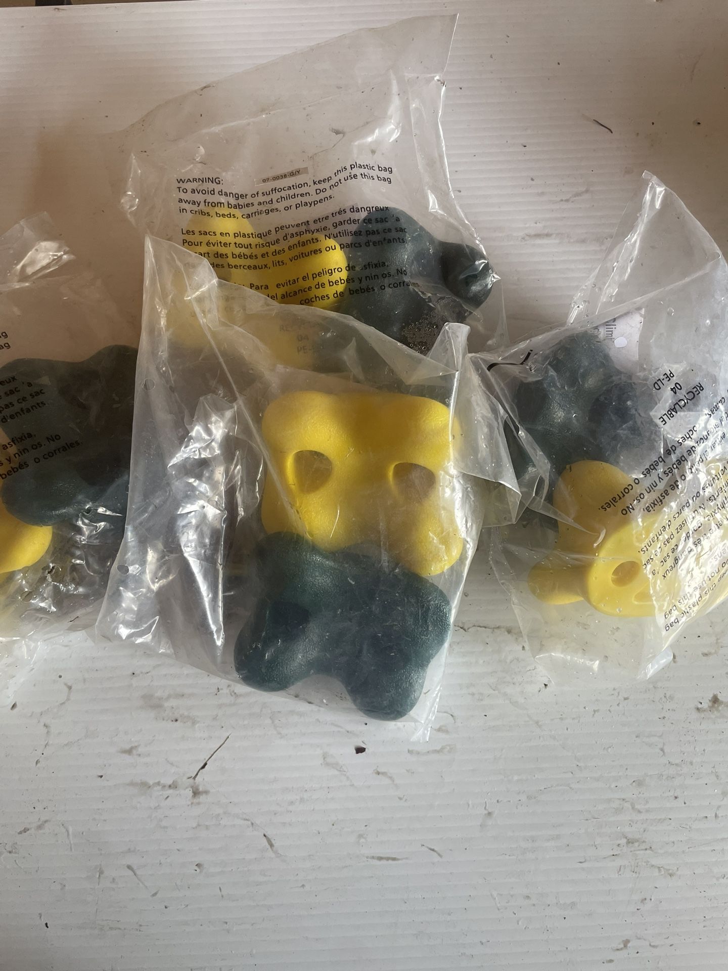 Climbing Rock Holds Green/yellow