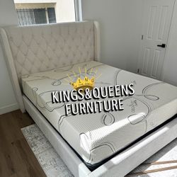 New Queen Bed Frame With Mattress