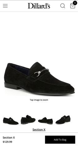 Men’s  Section X Black Suede Bit Loafers