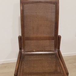 Wooden Chair With Woven Detail