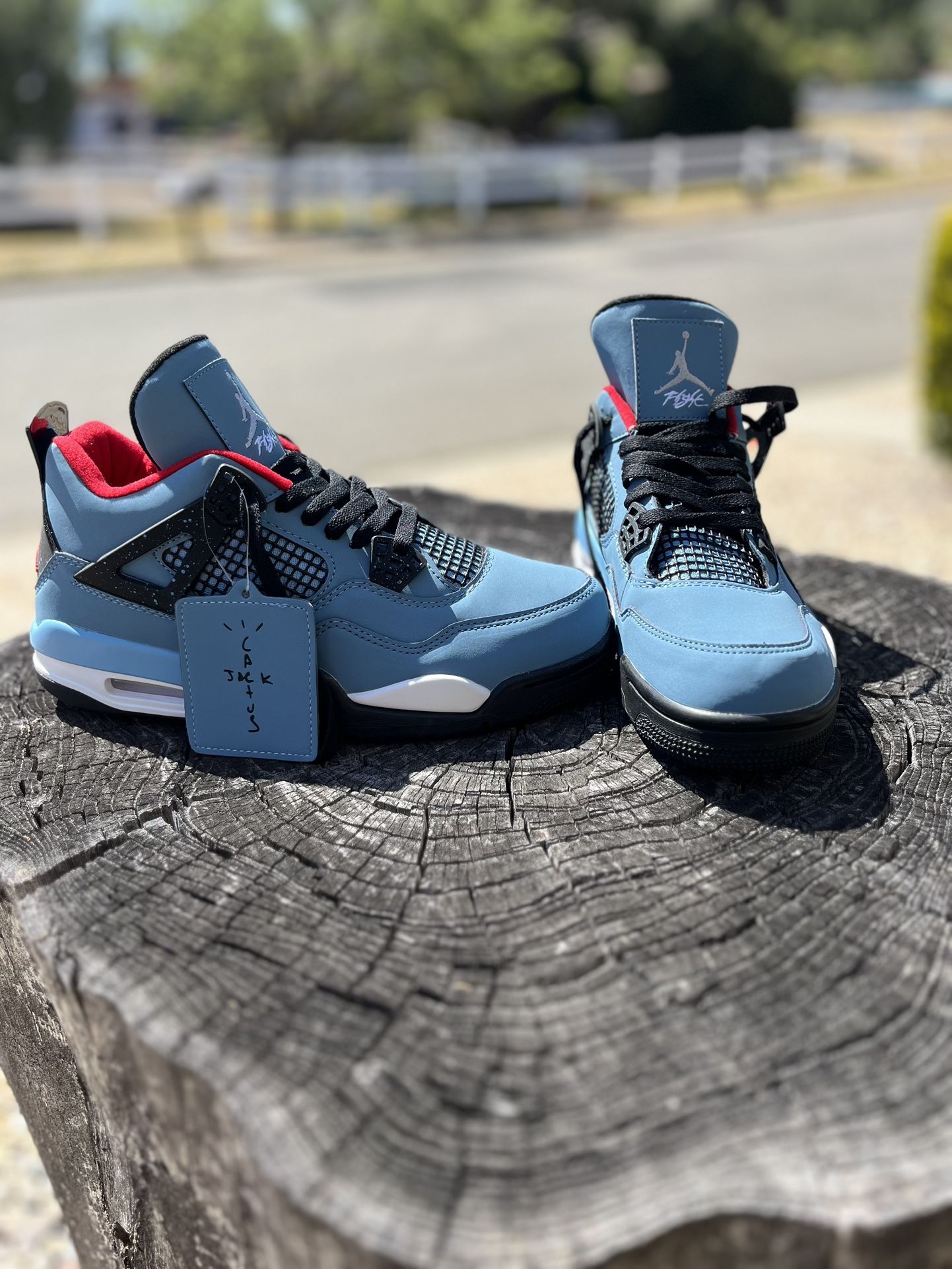 Nike Jordan 4s Travis Scott Cactus Jack Blue Size 8.5 Brand New