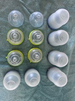 Comotomo green bottles tall 8oz and small 5oz