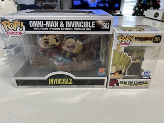 Invincible Funko Pop Moment Trigun Vash The  Stampede with Cross Anime Comic Book Funko Pops
