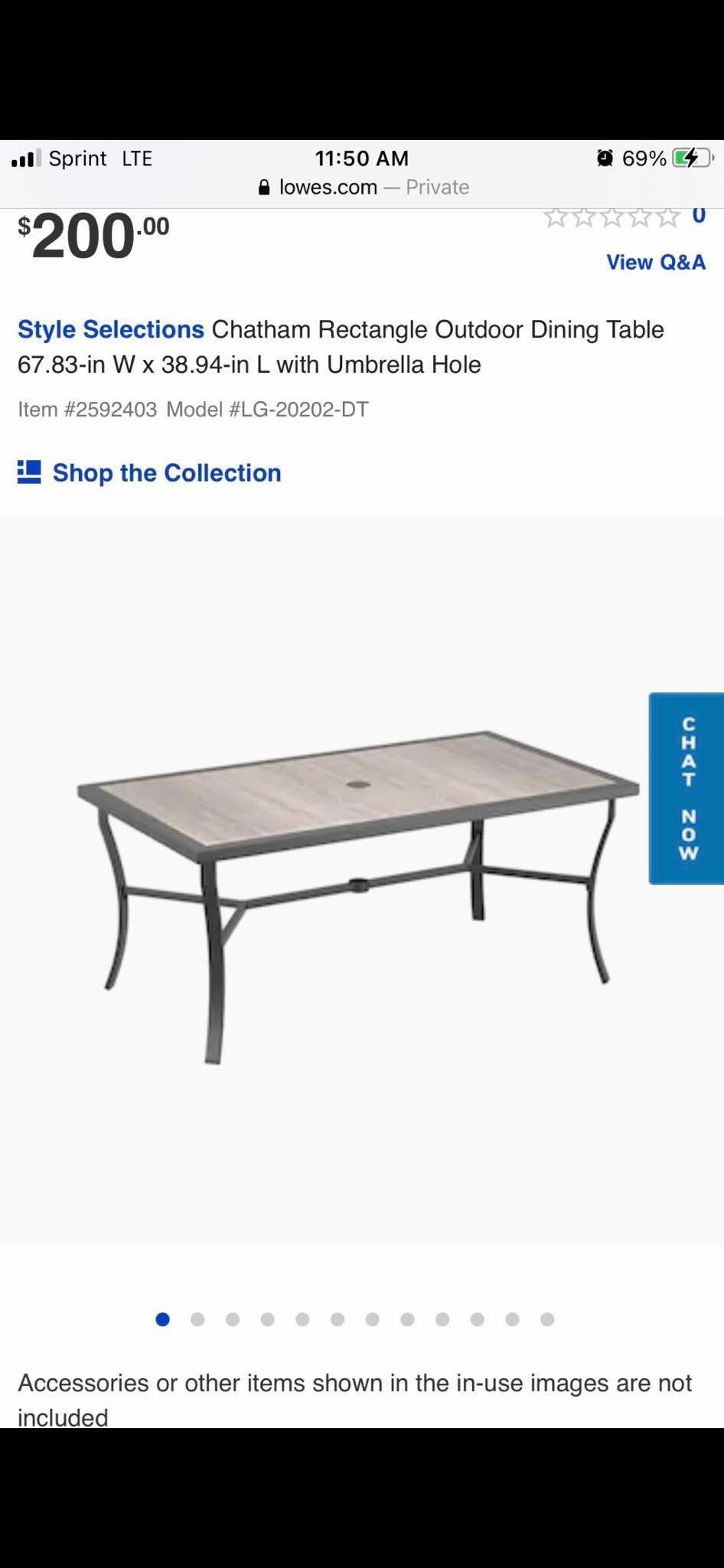Free Outdoor Patio Dining Table + $20 Gas Money