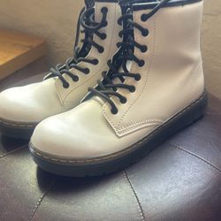 Dr. Martens White Combat Boots Size 4 Woman’s 